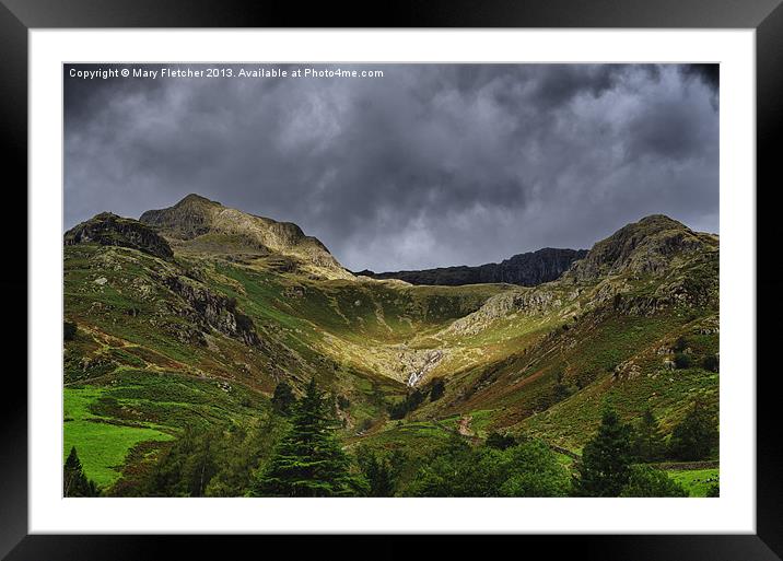 Langdale Pikes Framed Mounted Print by Mary Fletcher