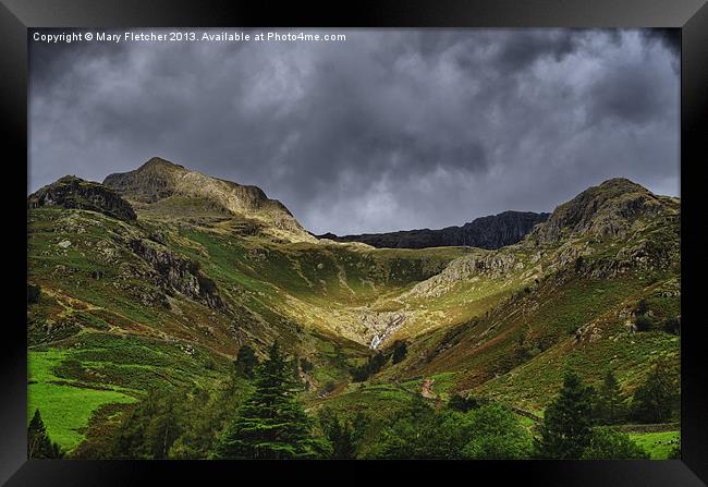 Langdale Pikes Framed Print by Mary Fletcher