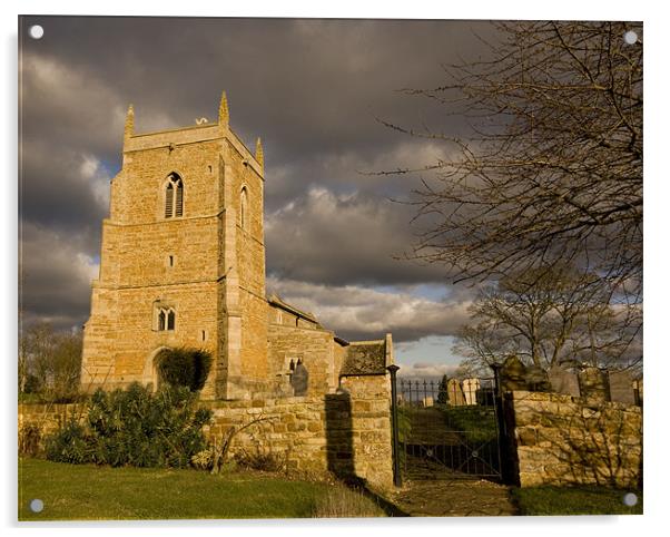 Bringhurst church Acrylic by Paul Duroe