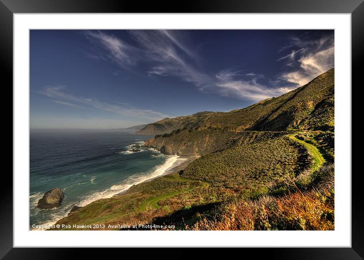 Pacific view Framed Mounted Print by Rob Hawkins