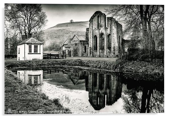 Valle Crucis Abbey Acrylic by Pete Lawless