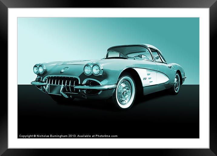 Corvette Stingray Framed Mounted Print by Nicholas Burningham