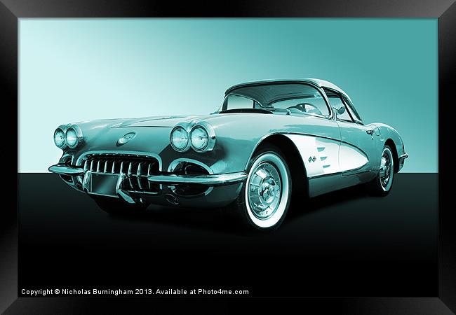 Corvette Stingray Framed Print by Nicholas Burningham