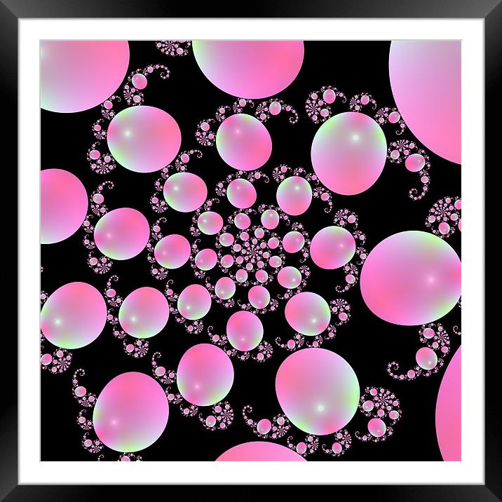 Pink Balloon Spiral Framed Mounted Print by Colin Forrest