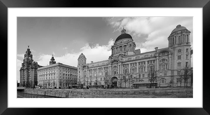Liverpool Pier Head Framed Mounted Print by Phillip Orr