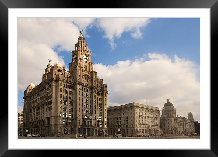 Liverpool Pier Head Framed Mounted Print by Phillip Orr