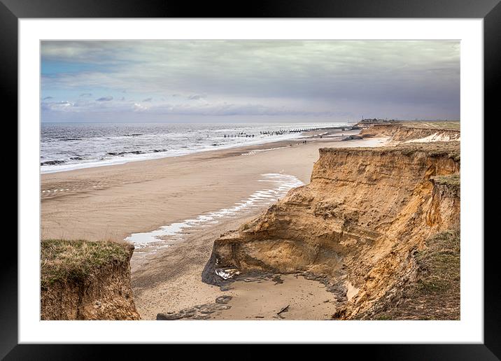 Happisburgh Cliffs Framed Mounted Print by Stephen Mole