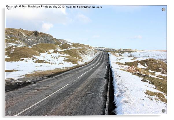 Llangynidr Mountain Road Acrylic by Dan Davidson