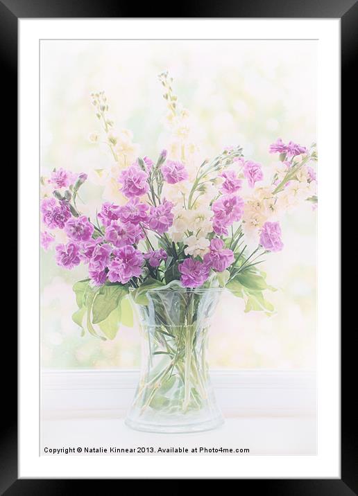 Vase of Flowers Framed Mounted Print by Natalie Kinnear
