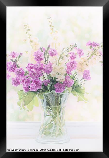 Vase of Flowers Framed Print by Natalie Kinnear