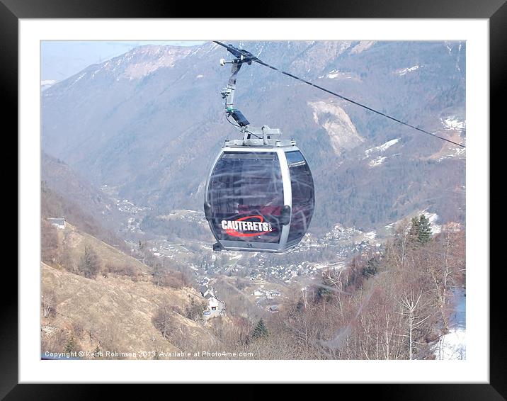 Gondolas in the Pyrenees Framed Mounted Print by Keith Robinson