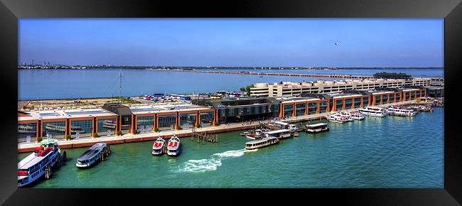 The Busy Port of Venice Framed Print by Tom Gomez