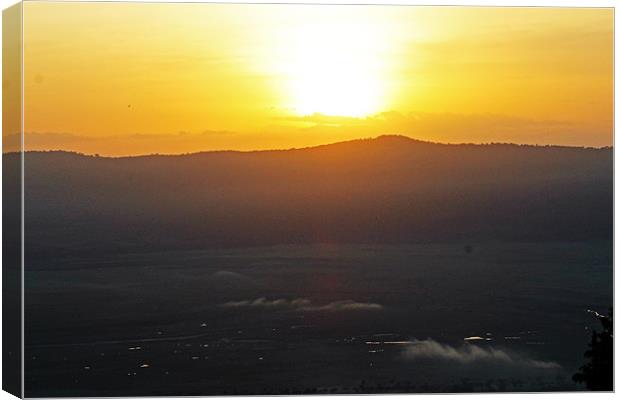 Sunrise over Ngorongoro Crater Canvas Print by Tony Murtagh
