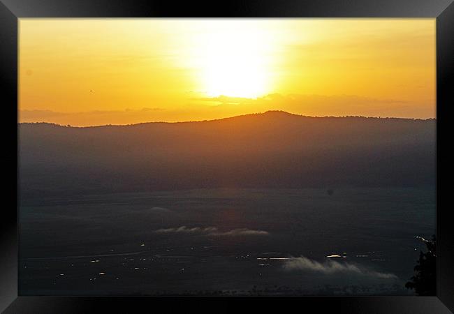 Sunrise over Ngorongoro Crater Framed Print by Tony Murtagh