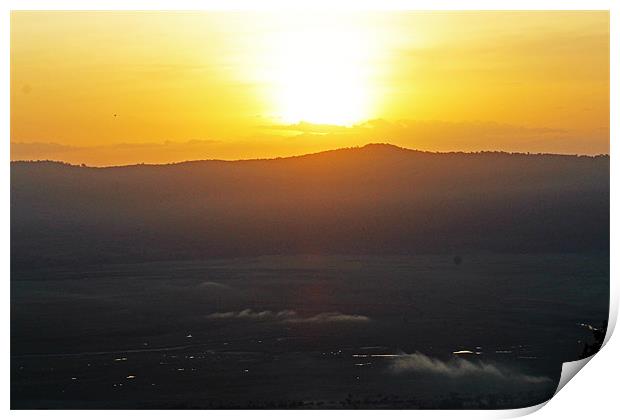 Sunrise over Ngorongoro Crater Print by Tony Murtagh