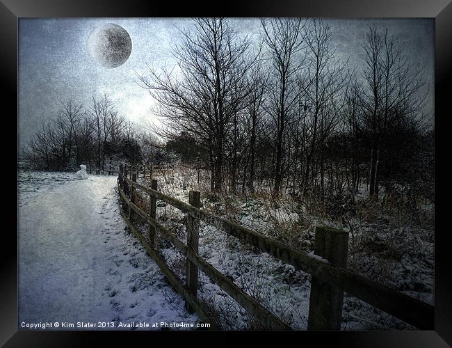 Snow Moon Framed Print by Kim Slater