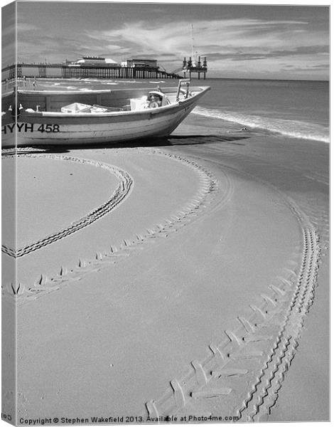 Tracks in the Sand Canvas Print by Stephen Wakefield