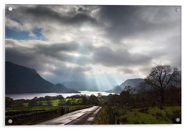 Moody Skies Over Ullswater Acrylic by Ian Duffield