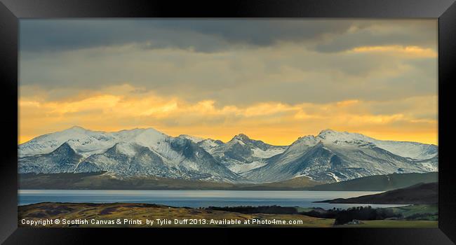 The Mountains of Arran Framed Print by Tylie Duff Photo Art