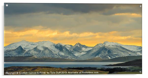 The Mountains of Arran Acrylic by Tylie Duff Photo Art