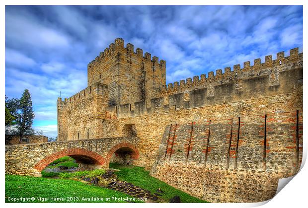 Castelo de Sao Jorge Print by Wight Landscapes