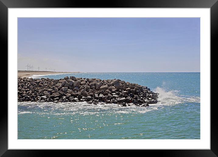Environment Conscious Indian Coastline Framed Mounted Print by Arfabita  