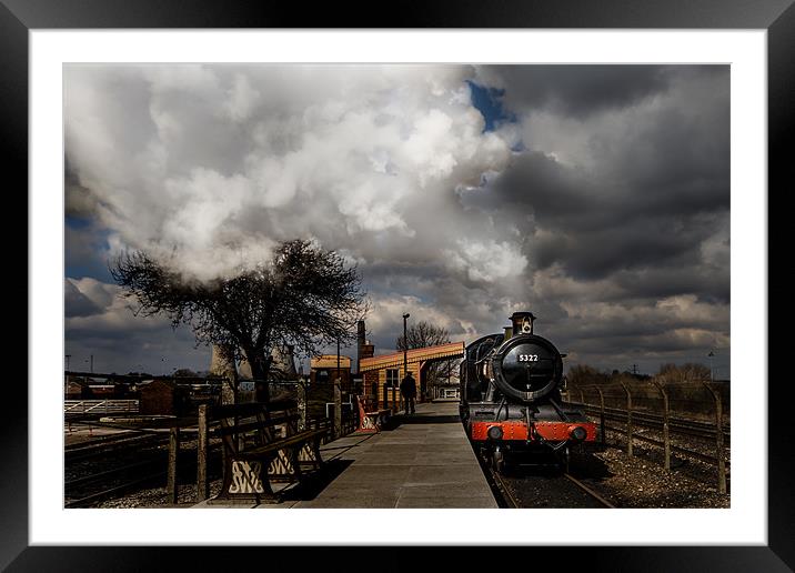 GWR Steam Train at Platform Framed Mounted Print by Oxon Images