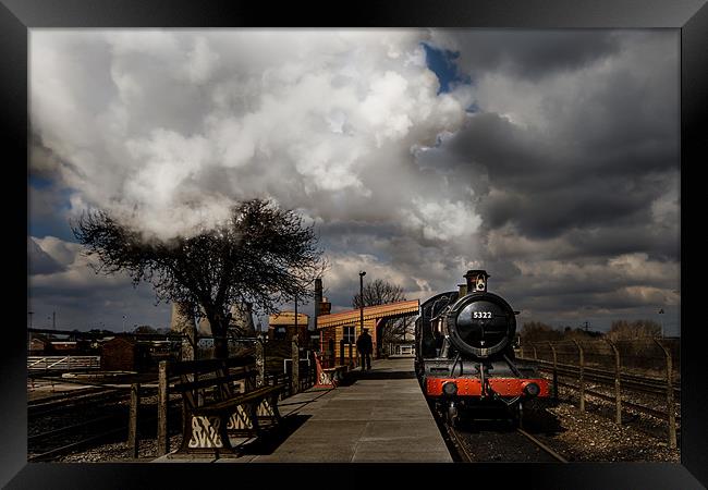 GWR Steam Train at Platform Framed Print by Oxon Images