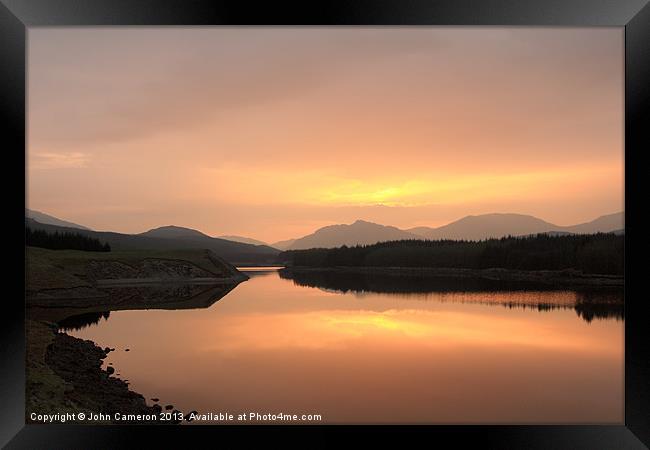 Dawn, Loch Laggan. Framed Print by John Cameron