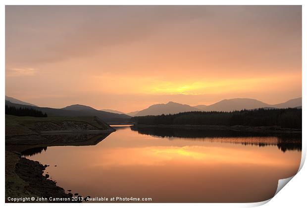Dawn, Loch Laggan. Print by John Cameron