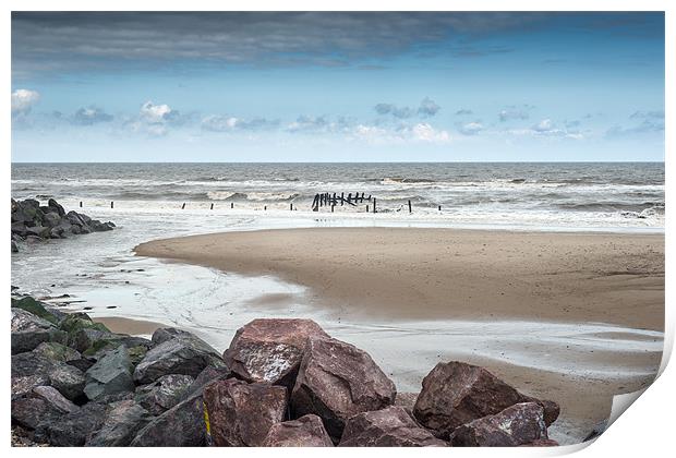 Happisburgh Beach Print by Stephen Mole