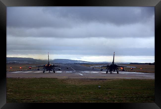 Tornadoes ready for take off Framed Print by Dave Wyllie