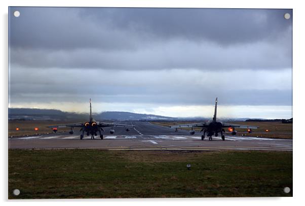 Tornadoes ready for take off Acrylic by Dave Wyllie