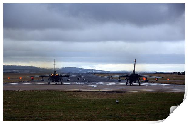 Tornadoes ready for take off Print by Dave Wyllie