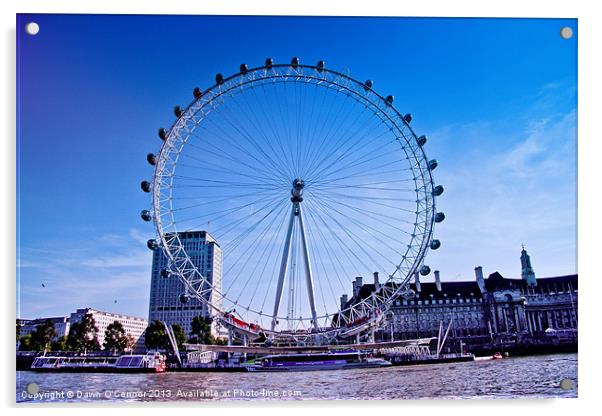 London Eye Acrylic by Dawn O'Connor