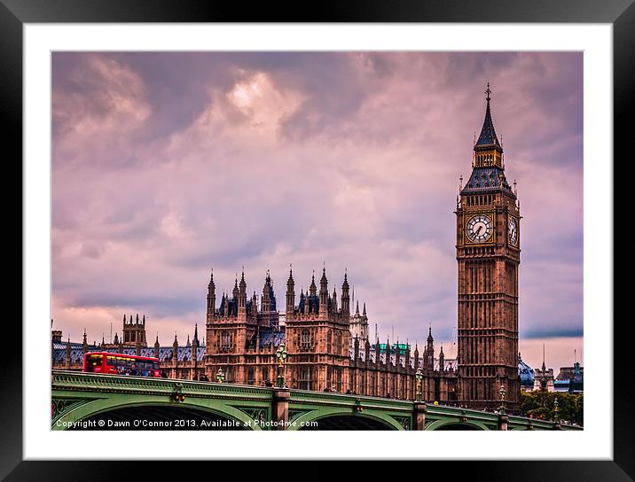 Big Ben Framed Mounted Print by Dawn O'Connor