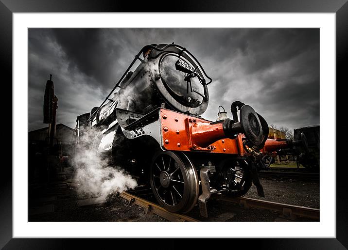 Steam Locomotive Framed Mounted Print by Oxon Images