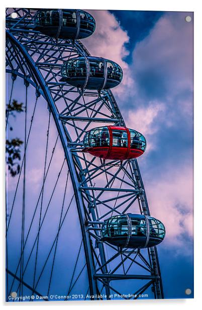 London Eye Acrylic by Dawn O'Connor