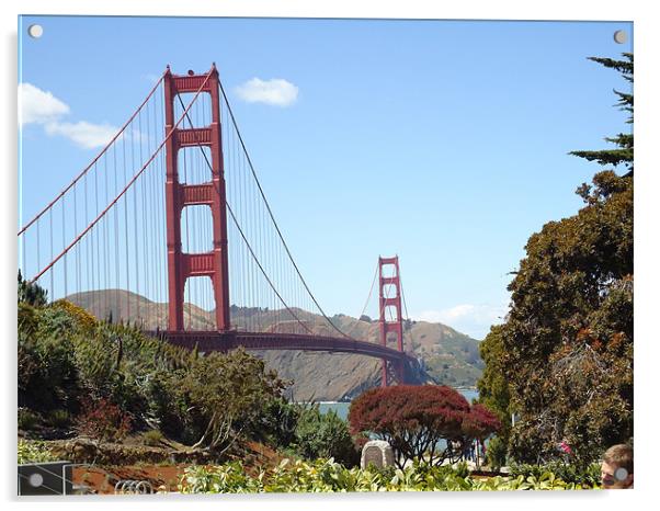 The Golden Gate Bridge Acrylic by pareen rathod