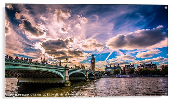 Westminster Bridge Acrylic by Dawn O'Connor