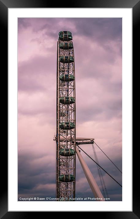 London Eye Framed Mounted Print by Dawn O'Connor