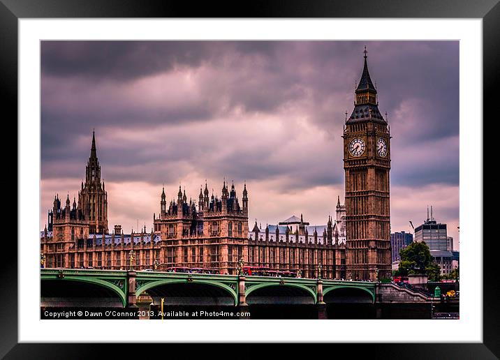 Westminster London Framed Mounted Print by Dawn O'Connor