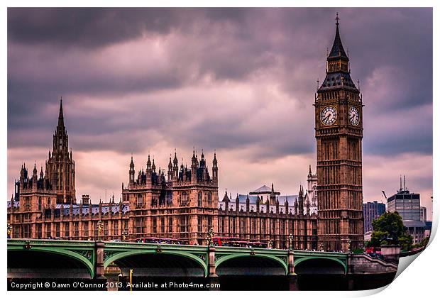 Westminster London Print by Dawn O'Connor