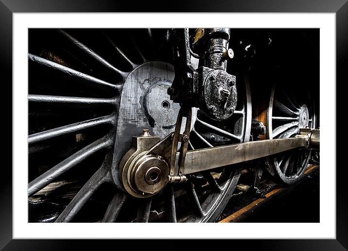 Steam Train Wheels Framed Mounted Print by Oxon Images