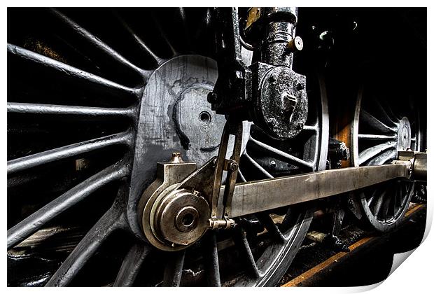 Steam Train Wheels Print by Oxon Images