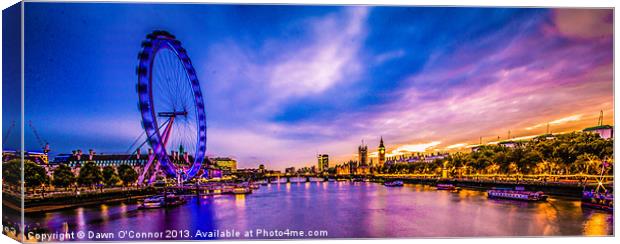London at Night Canvas Print by Dawn O'Connor