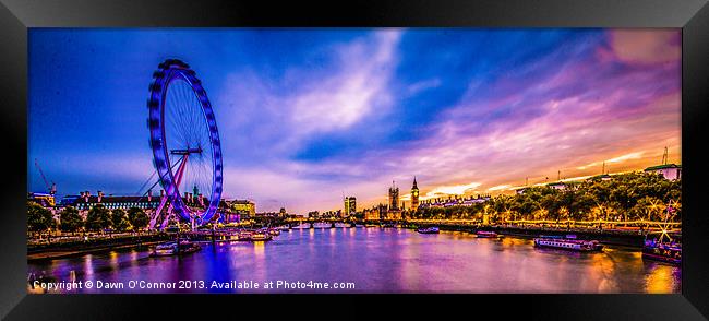 London at Night Framed Print by Dawn O'Connor