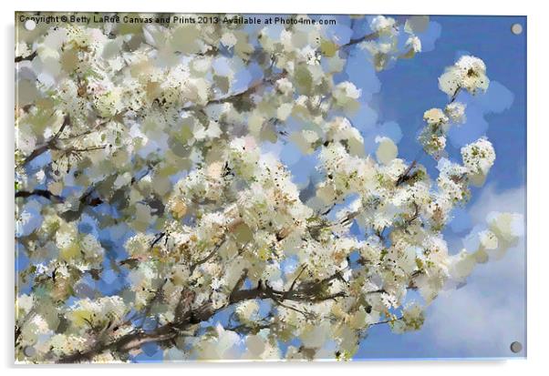 Spring Blossoms Acrylic by Betty LaRue