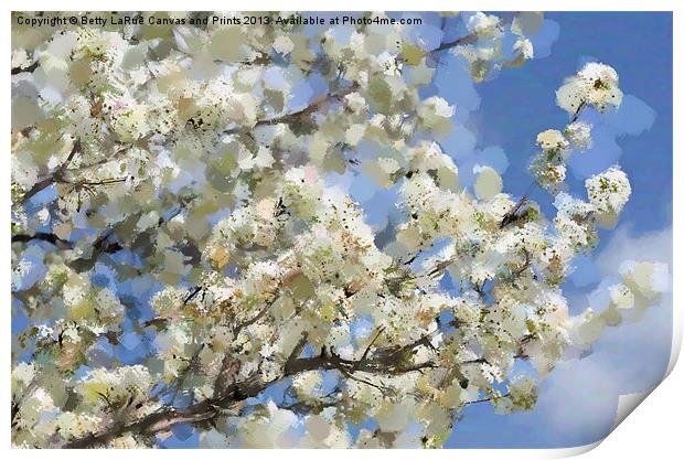 Spring Blossoms Print by Betty LaRue