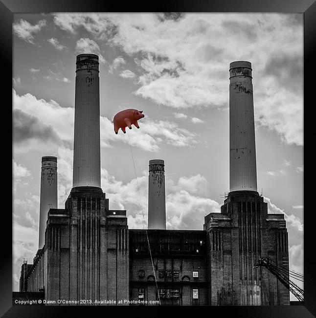 Pink Floyd Pig at Battersea Framed Print by Dawn O'Connor